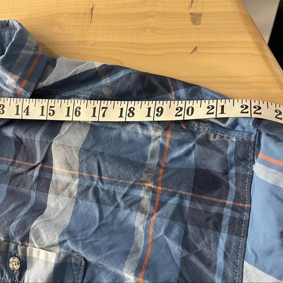 ❤️ Mountain Hardwear Plaid Shirt Women's Size Medium Long Sleeve Button Up Blue - Picture 7 of 10